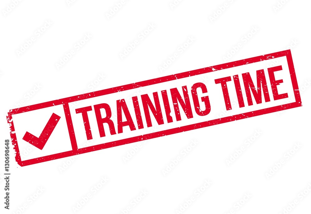 Training time stamp. Grunge design with dust scratches. Effects can be easily removed for a clean, crisp look. Color is easily changed.
