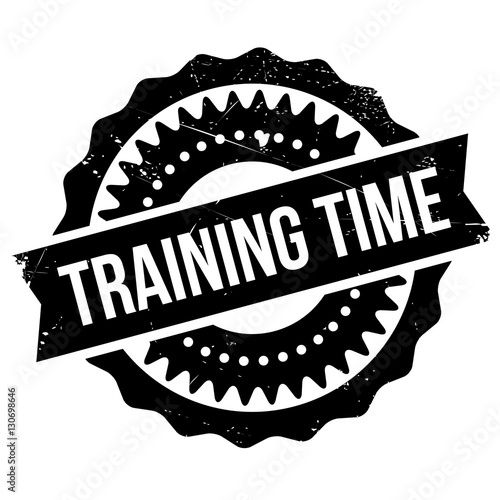 Training time stamp. Grunge design with dust scratches. Effects can be easily removed for a clean, crisp look. Color is easily changed.