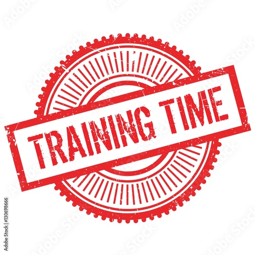 Training time stamp. Grunge design with dust scratches. Effects can be easily removed for a clean, crisp look. Color is easily changed.