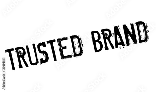 Trusted brand stamp. Grunge design with dust scratches. Effects can be easily removed for a clean, crisp look. Color is easily changed.