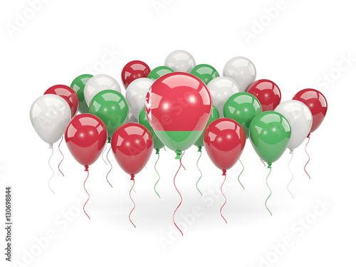 Flag of belarus with balloons