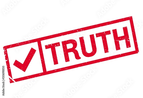 Truth stamp. Grunge design with dust scratches. Effects can be easily removed for a clean, crisp look. Color is easily changed.