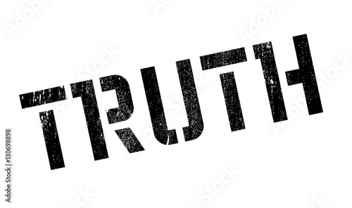 Truth stamp. Grunge design with dust scratches. Effects can be easily removed for a clean, crisp look. Color is easily changed.