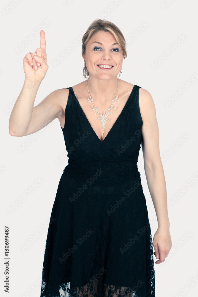 Beautiful woman doing different expressions in different sets of clothes: want to speak Beautiful woman doing different expressions in different sets of clothes: want to speak
