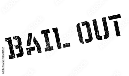 Bail out stamp. Grunge design with dust scratches. Effects can be easily removed for a clean, crisp look. Color is easily changed.
