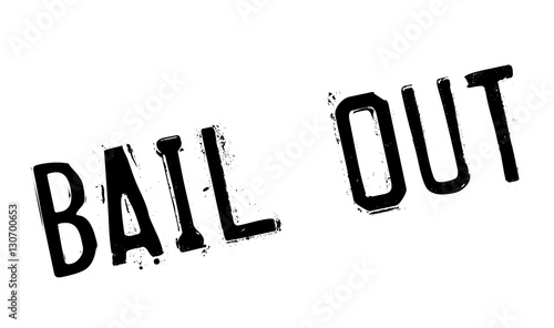 Bail out stamp. Grunge design with dust scratches. Effects can be easily removed for a clean, crisp look. Color is easily changed.