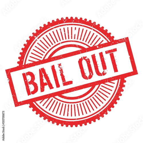 Bail out stamp. Grunge design with dust scratches. Effects can be easily removed for a clean, crisp look. Color is easily changed.