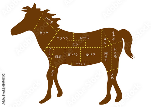 馬肉　部位の名称