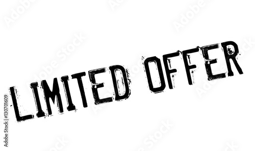 Limited offer stamp. Grunge design with dust scratches. Effects can be easily removed for a clean, crisp look. Color is easily changed.