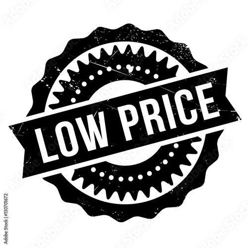 Low price stamp. Grunge design with dust scratches. Effects can be easily removed for a clean, crisp look. Color is easily changed.
