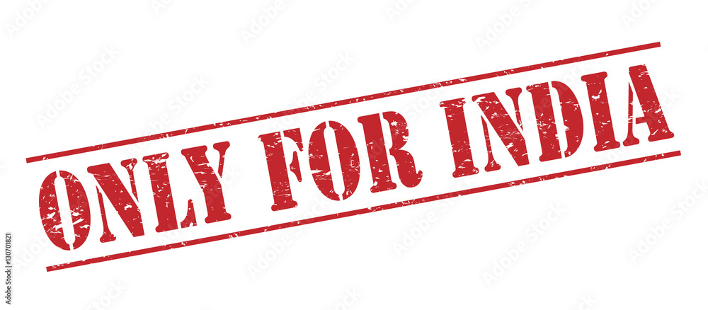 only for india red stamp on white background only for india red stamp on white background
