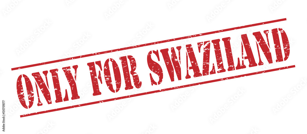 only for swaziland red stamp on white background only for swaziland red stamp on white background