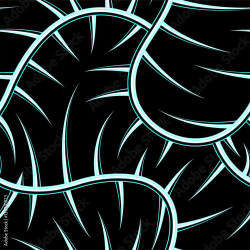 Silver metal spikes in a seamless pattern
