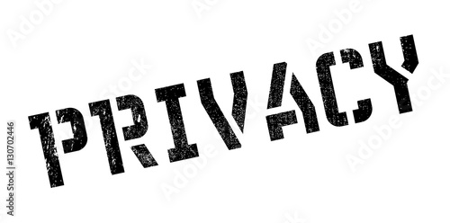 Privacy rubber stamp. Grunge design with dust scratches. Effects can be easily removed for a clean, crisp look. Color is easily changed.
