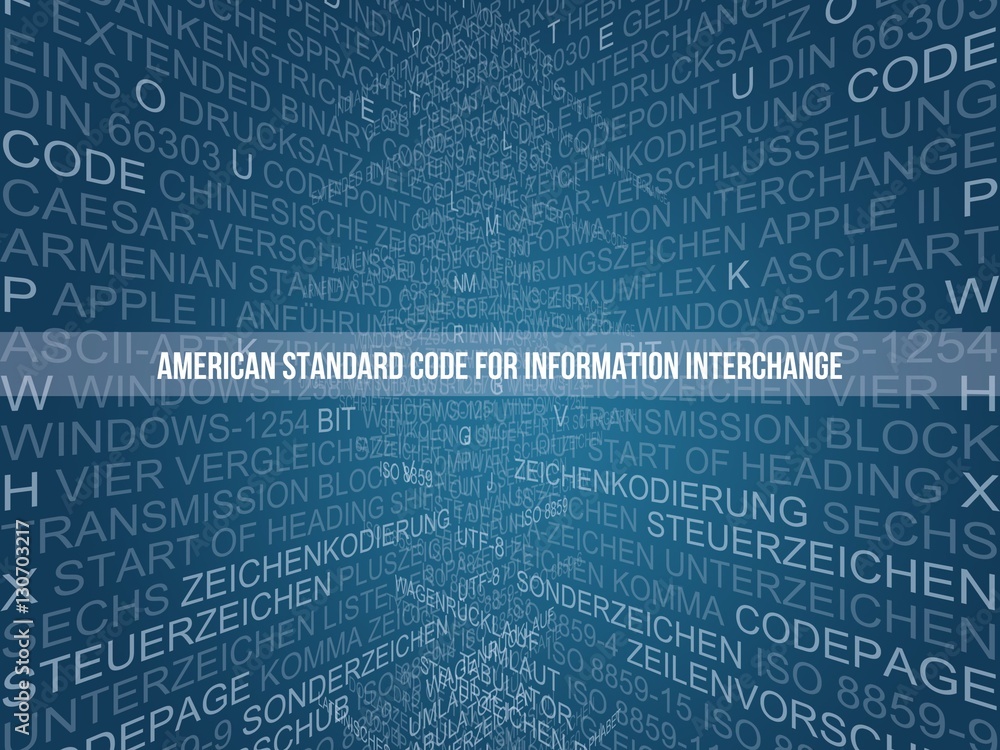 american-standard-code-for-information-interchange-stock-illustration