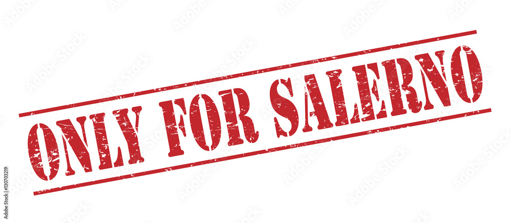 only for salerno red stamp on white background only for salerno red stamp on white background