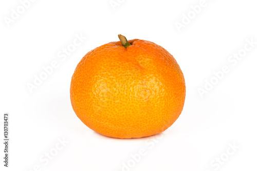 Fresh tangerine, isolated on a white background. Ripe fruit full of vitamins.