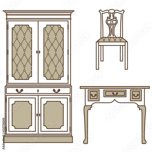 Retro, vintage furniture