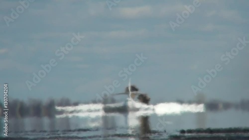 Plane with brake parachute