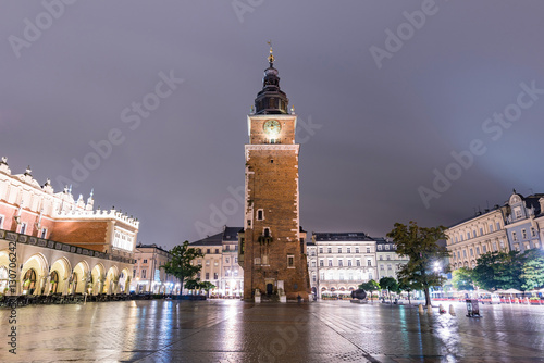 View of old town Square at night