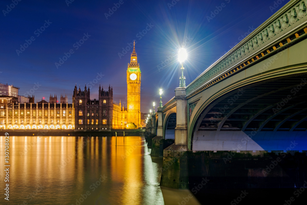 View of Houses of Parliament and River Thames