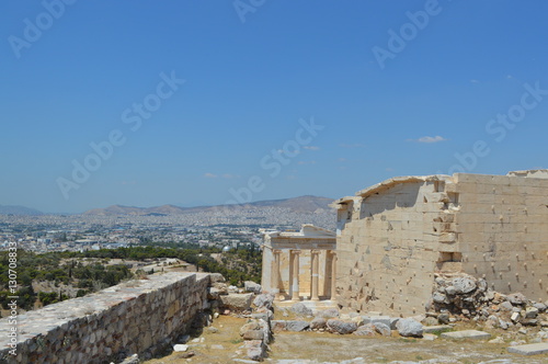 greek ruins building and city