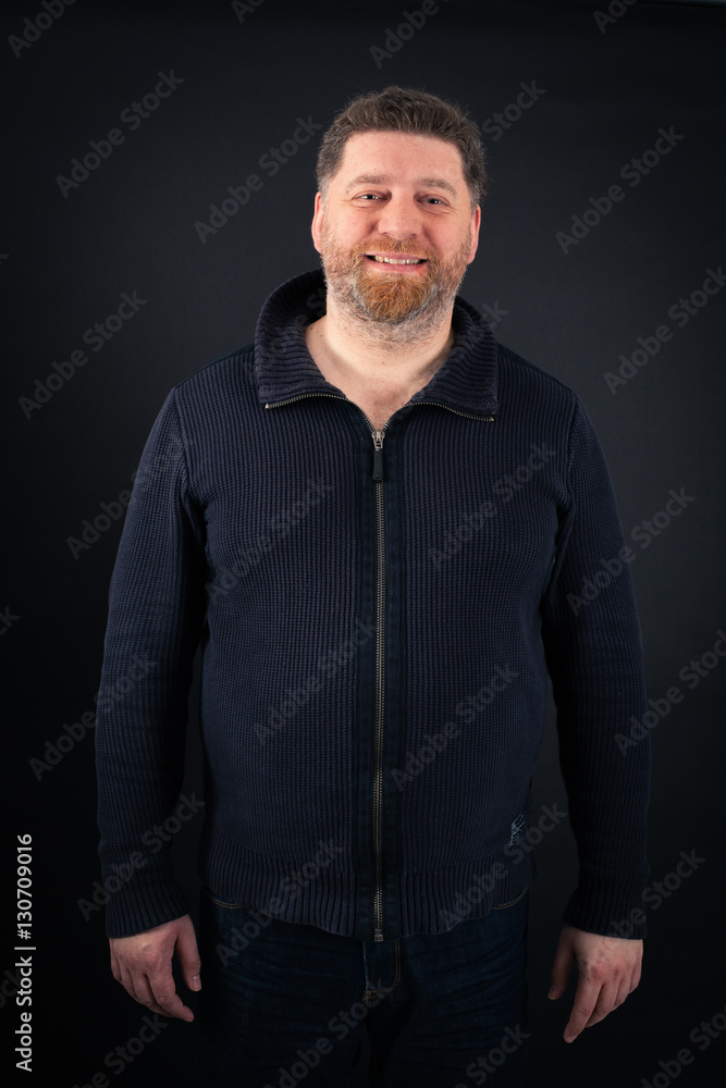 Handsome Man doing different expressions in different sets of clothes: smile