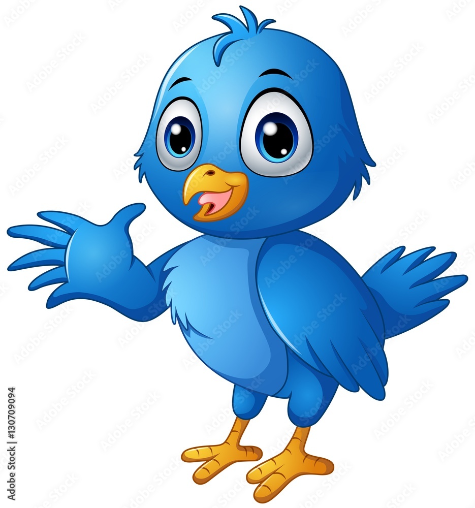 Cute blue bird cartoon Cute blue bird cartoon
