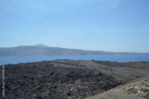 black rock volcanic landscape