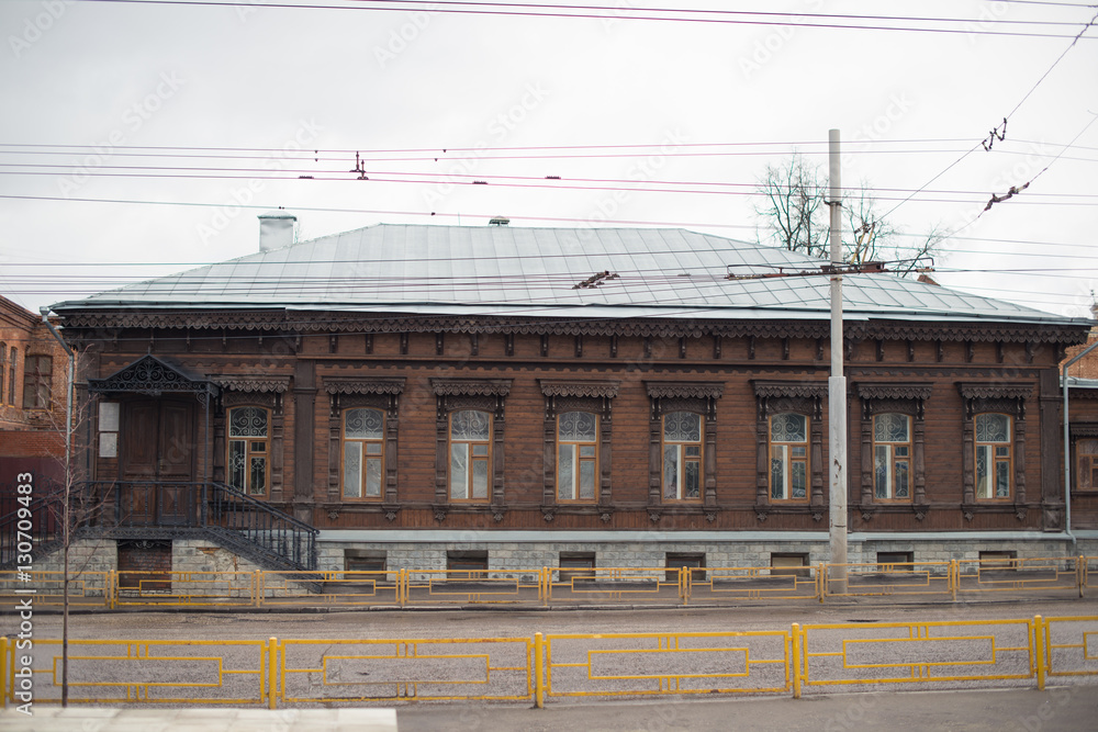 Historic wooden museum in Russia Penza