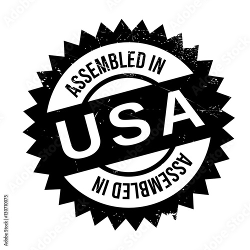 Assembled in USA rubber stamp. Grunge design with dust scratches. Effects can be easily removed for a clean, crisp look. Color is easily changed.