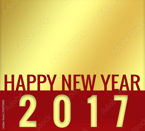 Happy New Year Gold and Red color 
