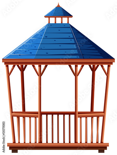 Pavilion with blue roof