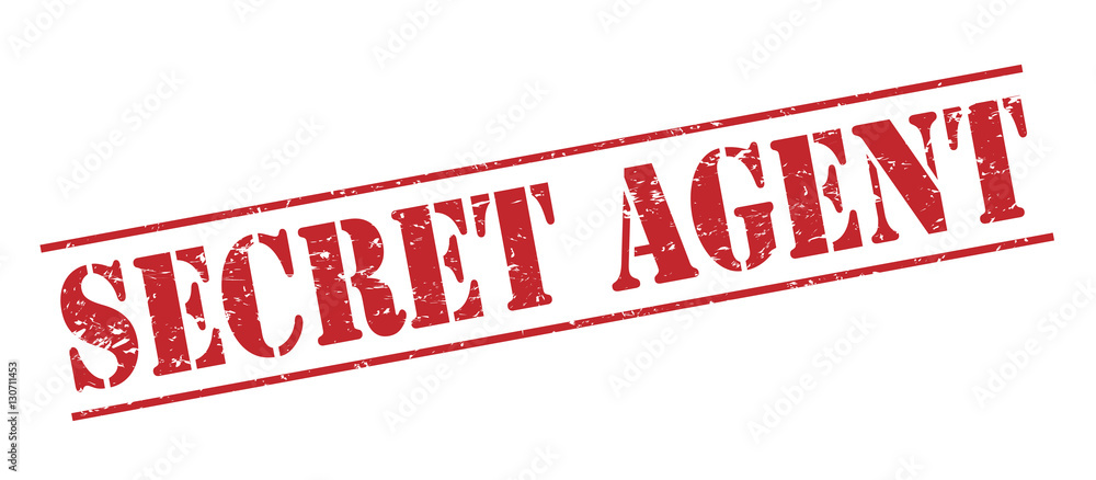 secret agent red stamp on white background secret agent red stamp on white background