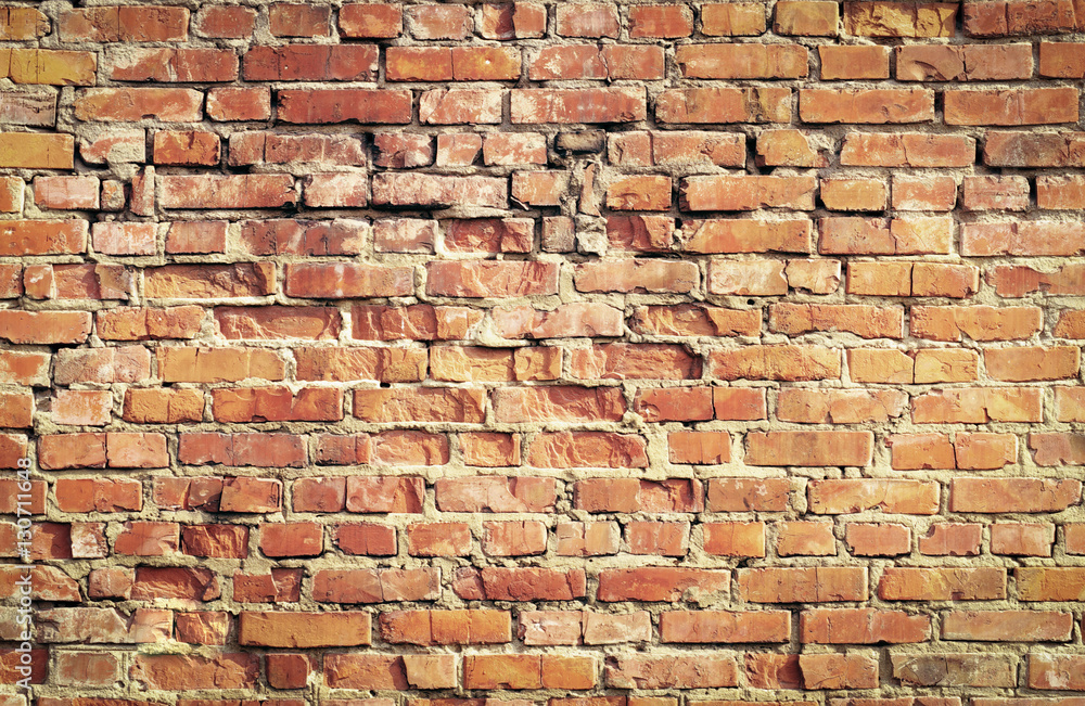 Fototapeta premium Background of old vintage brick wall