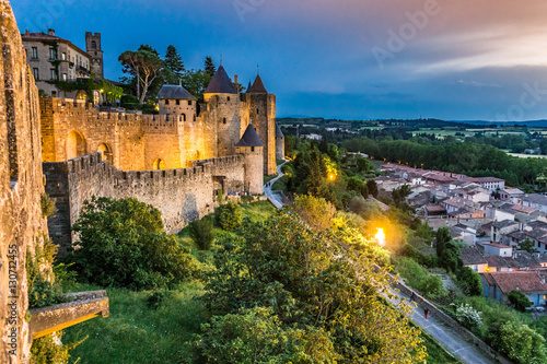 Anochecer en Carcassonne