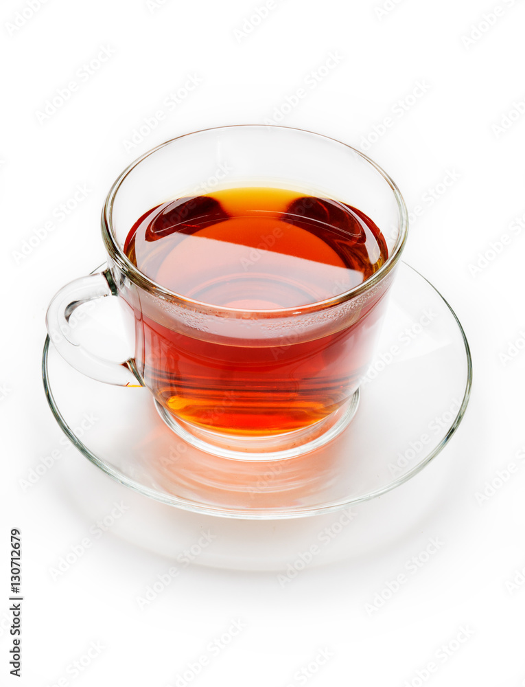 Isolated transparent cup of tea Isolated transparent cup of tea