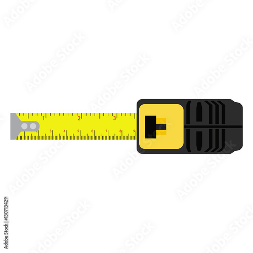 Yellow measuring roulette