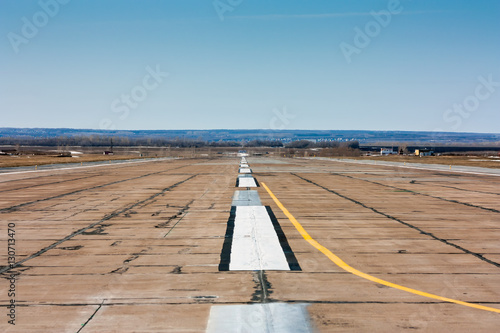Empty airport runway