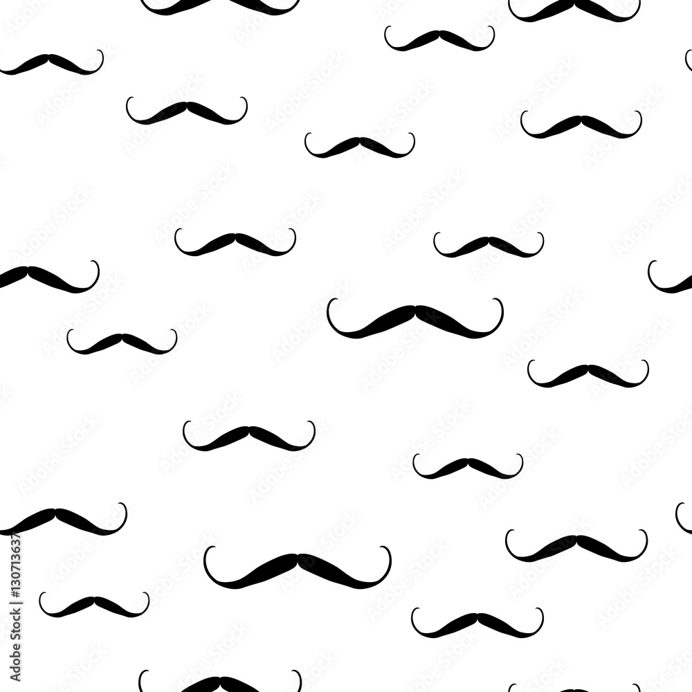 Seamless pattern with mustache Seamless pattern with mustache