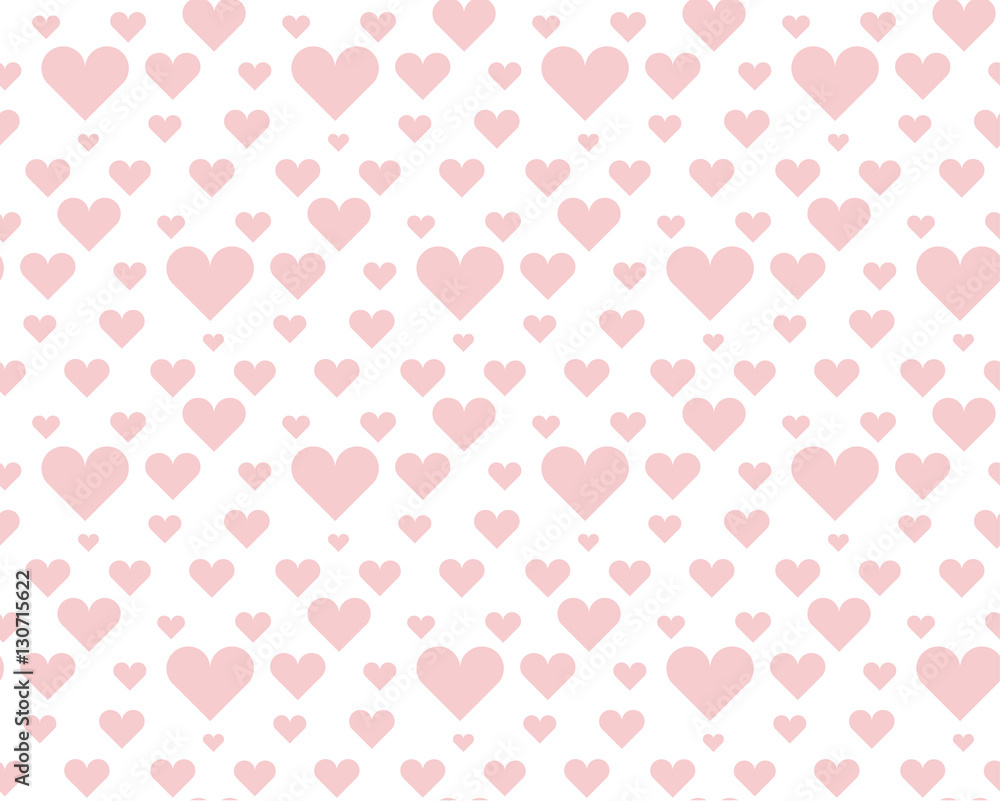 valentine pale pink seamless polka dot pattern with hearts.  sim