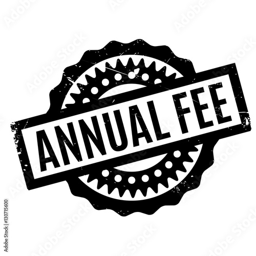 Annual Fee rubber stamp