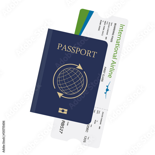 Passport and boarding pass