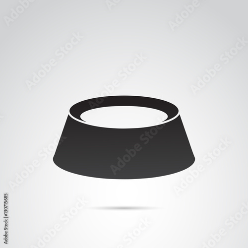 Pet bowl vector icon.