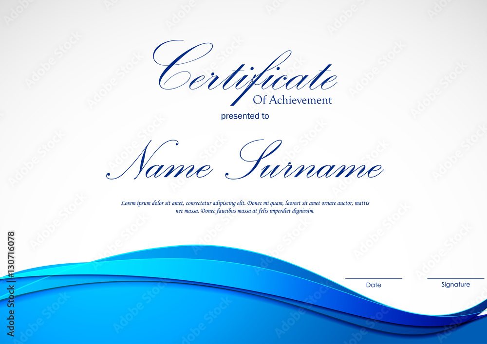 Certificate of achievement template Certificate of achievement template