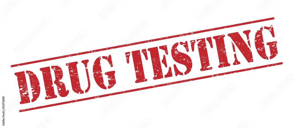 drug testing red stamp on white background drug testing red stamp on white background