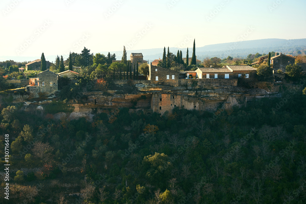 View to the Gordes, is a very beautiful hilltop village in France