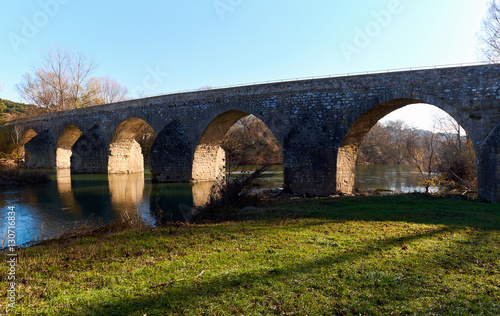 Ancient bridge in La Roque-sur-Ceze, France