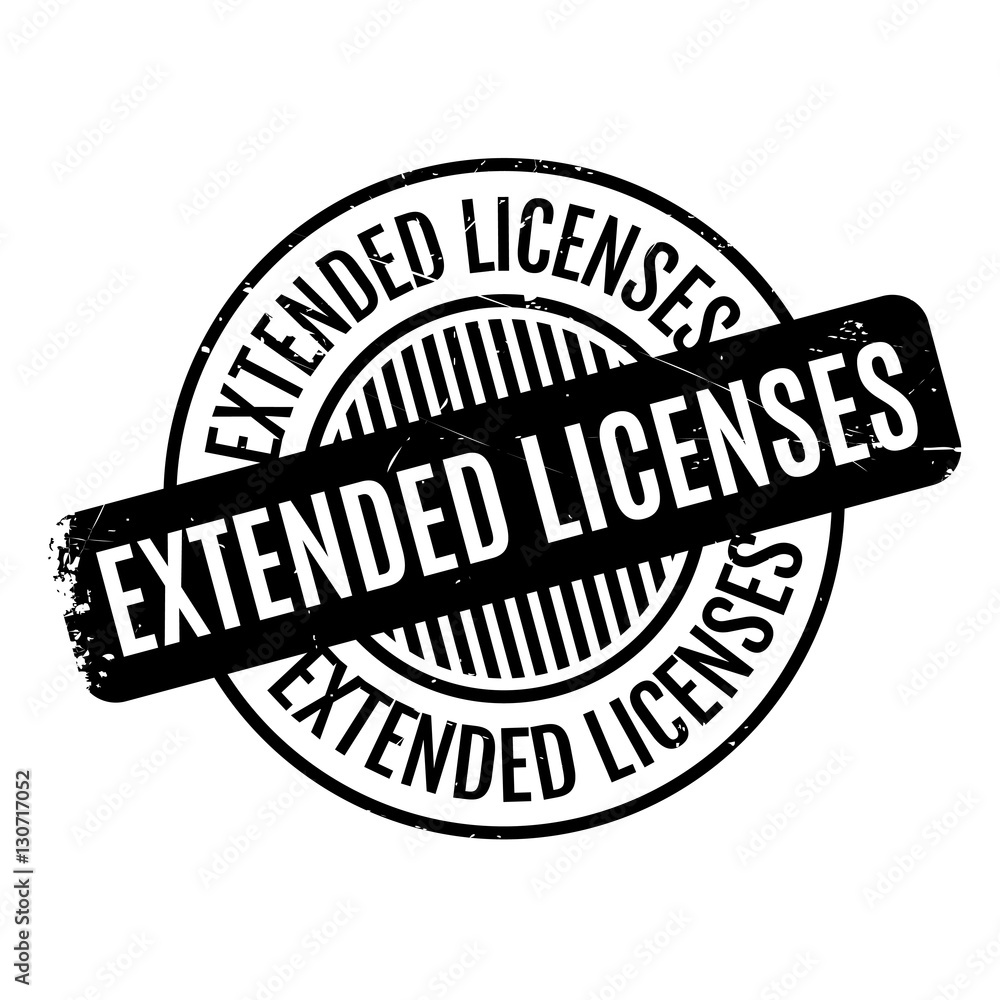Extended Licenses rubber stamp