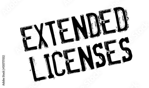 Extended Licenses rubber stamp